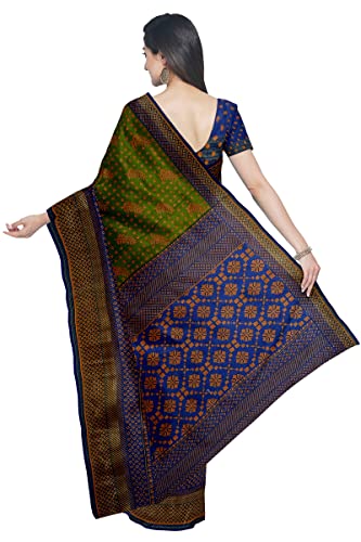 Image of Women's Cotton Sarees (D1435 Green)