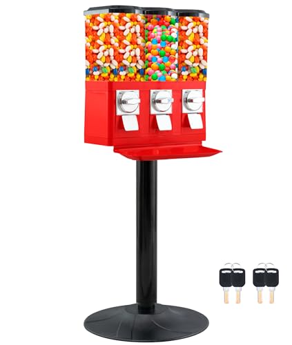 Image of Candy Machine Dispenser Gumball & Candy Vending Machine Supports Large Gum Balls with Coin Operated for Commercial Use Includes Anti Theft Lock Meets FDA Norms