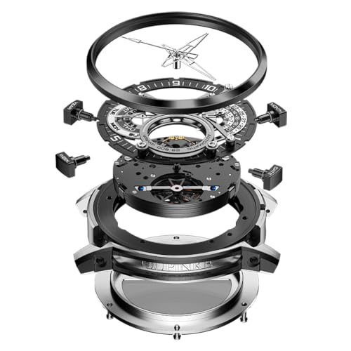 Image of OLEVS Automatic Men Watch Self Winding Mechanical Moon Phase Business Luxury Diamond Dress Stainless Steel Waterproof Luminous Mens Wrist Watch