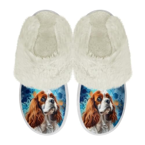 House Slippers for Women Indoor Winter Warm Fuzzy Slipper Size 5-12 Bedroom Non-Slip