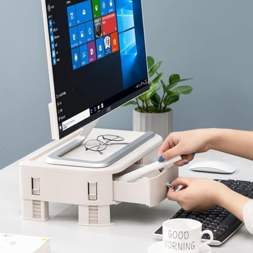Support de moniteur réglable pour libérer l'espace et optimiser le rangement bureau - 5
