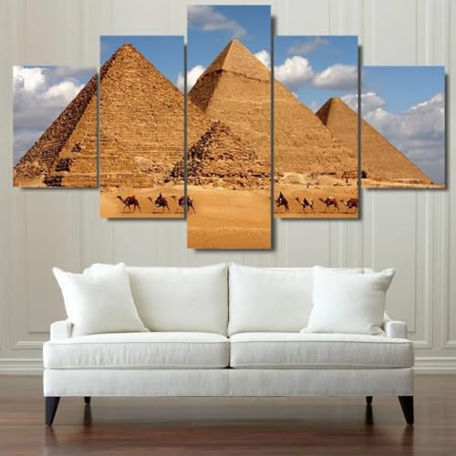 Impression sur toile pyramide Égypte pour decoration murale de salon et chambre moderne