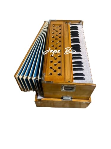 Image of Folding(Portable) Harmonium Total 42 Keys,Deluxe Portable Harmonium, Natural, 2 Reeds, 3.5 Octaves, Coupler with Free Bag