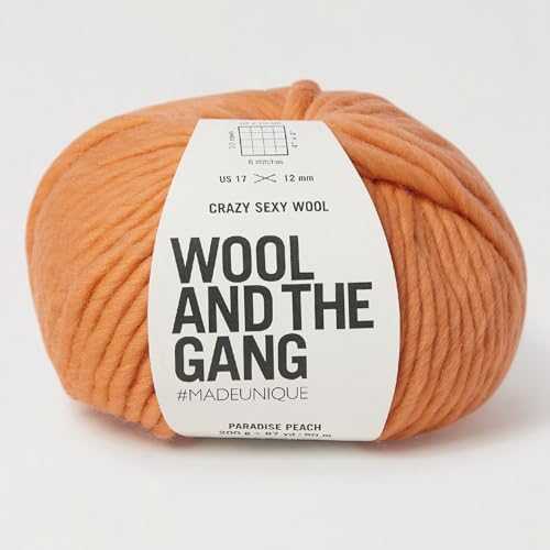 Knitting Wool and The Gang Crazy Sexy Wool - Chunky Merino Plain Crochet Yarn - Paradise Peach