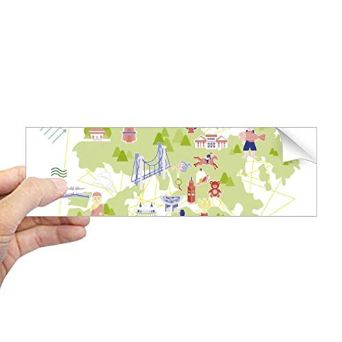 Sticker rectangulaire Hello Welcome to Hong Kong pour vitre et décoration intérieure