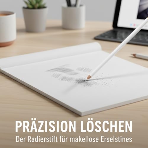 Radiergummi Stift, 10er Set für präzises Radieren, Ideal für Künstler und Studenten, Perfekt für Skizzen und Illustrationen, Hochwertige Radierstifte für detaillierte Arbeiten
