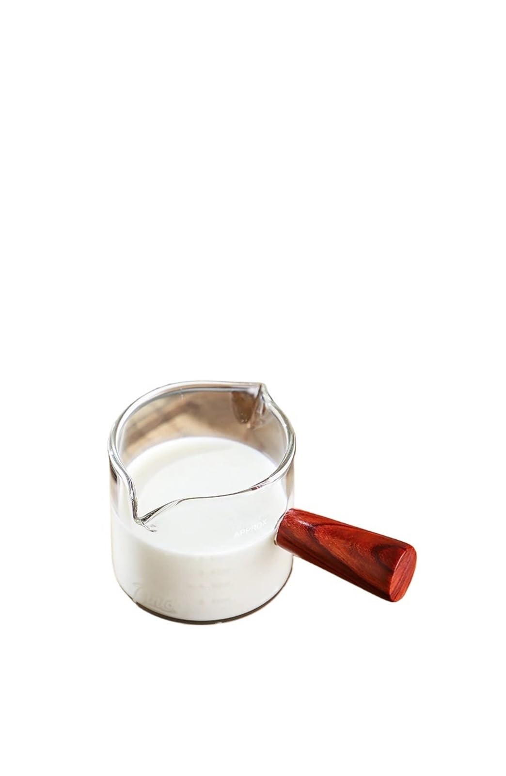 Taza de extracción Espresso con escala, taza medidora vidrio, mango madera, leche pequeña, jarra, onzas, 120ml, 2 uds Para Espumar(70ml)