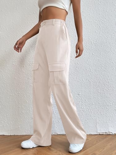 Image of Leriya Fashion Women's Loose High Rise Trouser | High-Waist Korean Pants | Formal Track Pant | Cargo Style Baggy Trendy