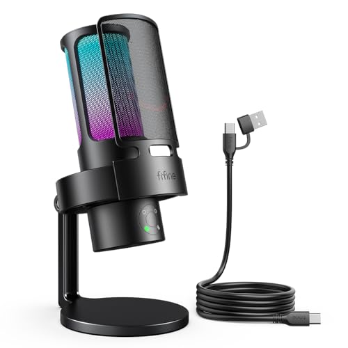 fifine マイク　オーディオミキサー FIFINE サウンドミキサー、ゲインノブ付きコンデンサーマイク用