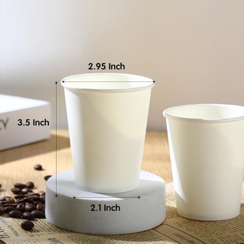 Image of Paper Cups 300 Pack - 8 Oz Hot and Cold Paper Coffee Cups