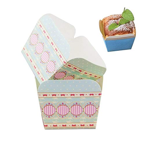 Big Box 10 Square Paper Cup Muffin Cupcake Wrapper Liner Paper Cups DIY Baking Decor Party Supply