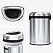 simplehuman 80 Liter / 21.1 Gallon Extra Large Semi-Round Open Top Trash Can Commercial Grade Heavy Gauge Brushed Stainless Steel, ADA-Compliant