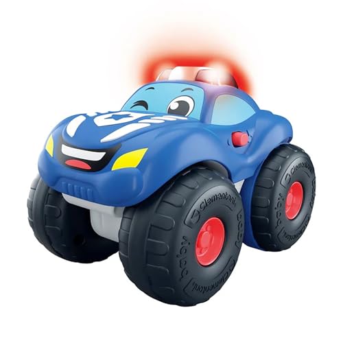 Clementoni Baby Coche de policía Elia, Coche de policía, para niños de 1 a 4 años, Juego de Primera Infancia, con Sonidos y Sirenas, estimulación Manual, Vista y audición, Fabricado en Italia