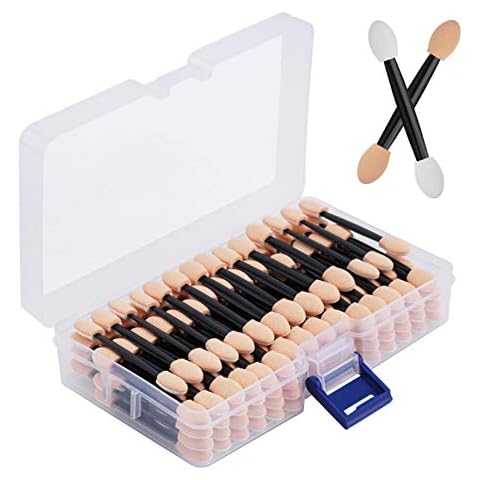 Cuttte 120PCS Disposable Dual Sides Eye Shadow Sponge Applicators Cover