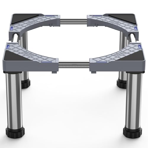 DEWEL Untergestell für Kühlschrank Sockel Höhe 28-31cm Verstellbare Sockel für spülmaschine Gefriertruhe Gefrierschrank Küchenschrank und Statische Haushalts Geräte Grau(Einstellbare 45-67cm)