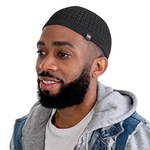 Image of Zigzag Knit Breathable Skull Caps for Men & Women