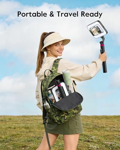 Image of Magnetic Ring Light with Stand and Phone Clip, 62 inch Tripod for iPhone with Light, 6000mAh Phone Tripod with Light for Video Recording, TikTok, YouTube, Vlogging, Selfies, CRI>95