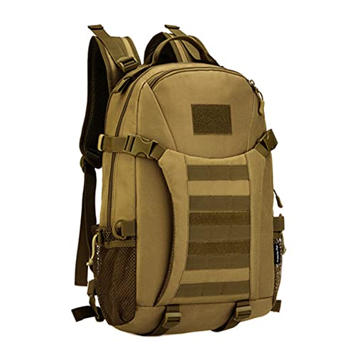 Eysee Mochila para exteriores, mochila de nailon, mochila de camping, resistente al agua, mochila de senderismo, marrón Cover