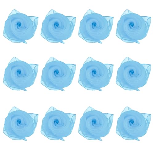 Image of Larcele 12 Pieces Juggling Dance Scarf for Performance Prop Accessory 24 x 24 inches WDSJ-02