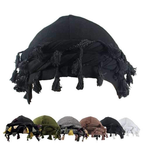 Odtrzi Turban for Men Adjustable Halo Silk Satin Lined Cap for Women Durag Twist Head Wraps Hat Elastic Pre Tie Beniee B