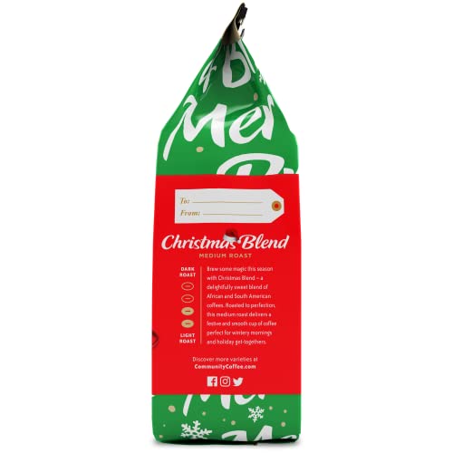 Image of Community Coffee Christmas Blend Ground Coffee, Medium Roast, 12 oz Bag (Pack of 1)