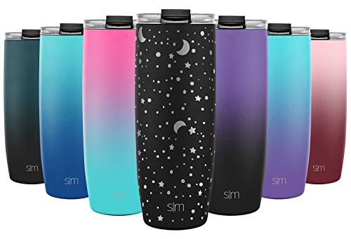 Simple Modern 24oz Voyager Travel Mug Tumbler w/Clear Flip Lid & Straw