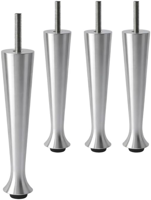 5.5" H Aluminum Heavy-Duty Round Solid Furniture Legs, Cabient Vanity Nightstand Feet DIY Project Legs 4PC