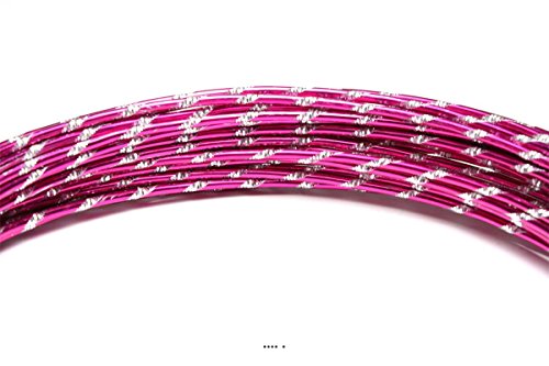 Artificielles.com - Fil aluminium diamant Fuchsia souple D 2 mm L 10 metrès décoration - couleur: Rose fushia 730