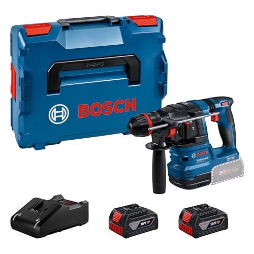 Bosch Professional 18V System perforateur sans-fil GBH 18V-22 X (avec 2 batteries GBA 4.0Ah, chargeur GAL 18V-40, L-BOXX 136)