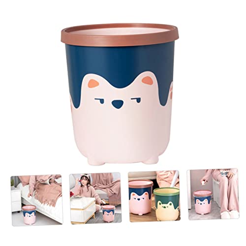 Contenedor de basura rectangular azul de plástico OUNONA miniatura 6