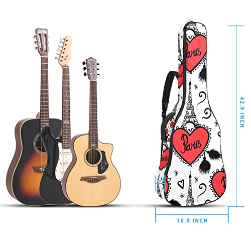 Housse de transport étanche pour guitare avec bandoulière réglable et plumes suspendues sur une flèche, Multicolor 04… - Les Beatles, Paul McCartney, John Lennon, RIngo Starr, George Harrison Housse de transport étanche pour guitare avec bandoulière réglable et plumes suspendues sur une flèche, Multicolor 04… – Image 6
