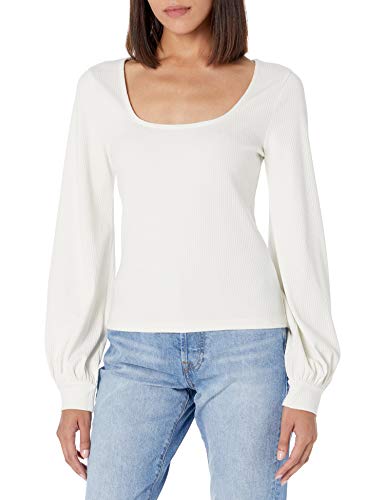 トップス ESMOK balloon tops white Amazon.com: The Drop Women's @lucyswhims Square-Neck Balloon