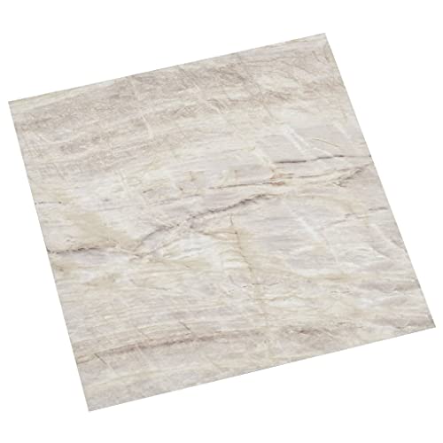 Dalles de plancher autoadhésives 55 pcs PVC 5,11 m² beige