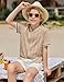 Arshiner Boys Knit Shirts Short Sleeve Button Down Shirt Vintage Fashion Casual Summer Beach Shirts for Kids 4-13 Years Khaki