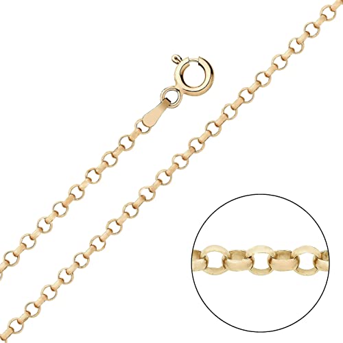 Old English Jewellers 9ct Yellow Gold on Silver Belcher Chain Necklace 1.8mm - 16" 18" 20" 22" 24" 26" 30" (26) - Image 2