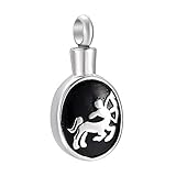 ZJMIYJ Asche Urne Anhänger,Schütze Design Schöne Mmeorial Geschenk Halskette Pet/Menschliche Asche Inhaber Urn Anhänger Einäscherung Andenken Schmuck Anhänger