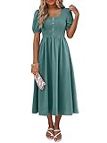 ANRABESS Women Summer Casual Puff Short Sleeve...