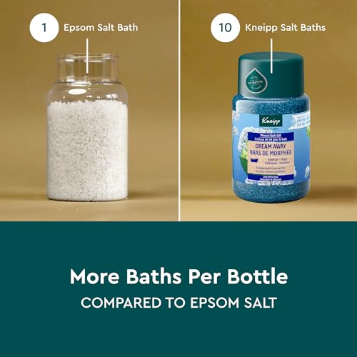 Kneipp Dream Away Mineral Bath Salt with Valerian & Hops - Soothing Bedtime Bath Blend - 17.6 oz - Up to 10 Baths - Thumbnail 4