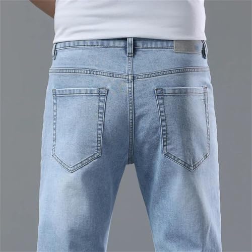 Men's Slim Jeans Spring Classic Cotton Denim Pants Regular Stretch Casual Straight Trousers Male4