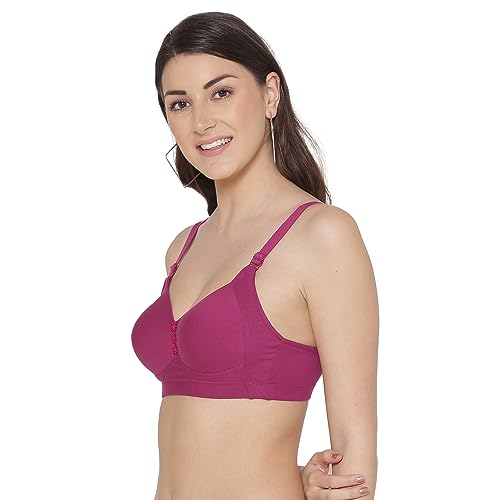 Image of Tweens Lite Wite - Minimiser Medium Padded Cotton Lycra Bra (Plus Size) - Triple Hook - Full Coverage - Wirefree - Seamless T-Shirt Bra