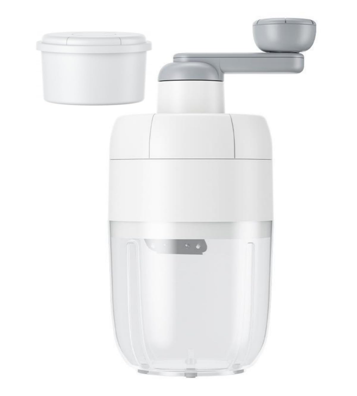 Snow Flake Snow Cone Maker, Manueller Eiszerkleinerer für Schneekapfen oder Slushies, Rasierte Eismaschine, BPA-freie Schneekegel, inklusive 1 Eisform (weiß)