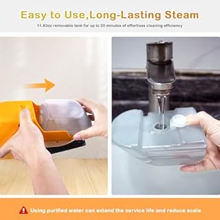 GHORA Steam Mop, All-in-one Handheld Steam Cleaner with 13 Attachments, 23FT Cord, 11.83OZ Removable Tank, Adjustable Height Steam Mops for Floor Cleaning, Hardwood Floors, Carpets, Tiles, Windows