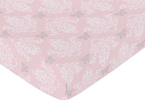 Fitted Crib Sheet For Shabby Chic Alexa Baby/Toddler Bedding - Damask Print #TOP2