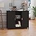 TaoHFE Black Buffet Cabinet,Modern Narrow Sideboard Buffet Cabinet Wooden Side Table with Storage,Black Accent Cabinets for Living Room