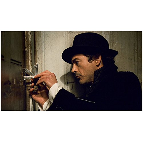 Sherlock Holmes Robert Downey Jr. as Sherlock Picking Lock 8 x 10 Inch Photo