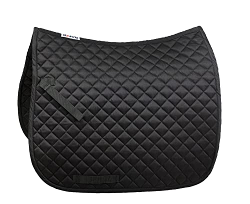 Tapis de selle de dressage Horze Prinze noir F pour les séances en carrière et manège