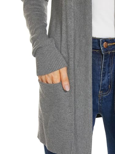 Image of Spicy Sandia Women's Basic Open Front Long Cardigan Sweaters with Pockets | Capsule Wardrobe Essentials, Early Fall 2026 Trendy