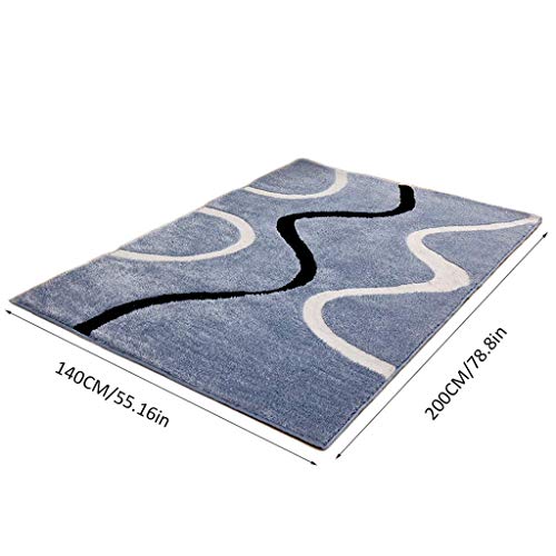 Alfombra de dormitorio bedside con pelo grueso estilo europeo simple 3