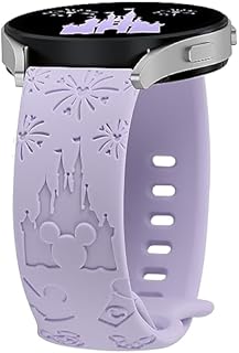 Girovo Cartoon Gravierte Armband Kompatibel mit Samsung Galaxy Watch 6 & 5 & 4 40mm 44mm Damen, 20mm Niedliches Anime Designer Weiches Silikonband für Watch 5 Pro 45mm/Active 2 40mm 44mm/Watch 3 41mm