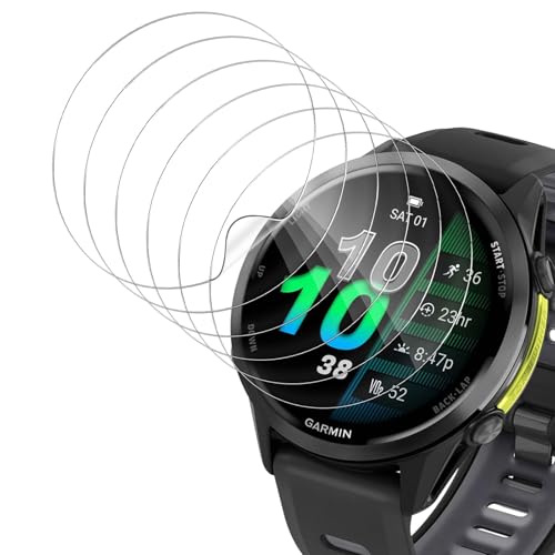 HidWee Schutzfolie Kompatibel mit Garmin Forerunner 970 / Forerunner 570 47mm Bildschirmschutzfolie, 6 Stück TPU Bildschirmschutz, Blasenfrei, [Nicht-Glas] HD Anti-Kratzen Sensitive Touch Folie